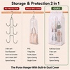 image:imageinbloom Purse Organizer for Closet with PEVA Dust Cover Hanger Storage