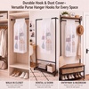 image:imageinbloom Purse Organizer for Closet with PEVA Dust Cover Hanger Storage