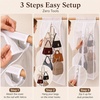 image:imageinbloom Purse Organizer for Closet with PEVA Dust Cover Hanger Storage