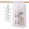 image:imageinbloom Purse Organizer for Closet with PEVA Dust Cover Hanger Storage
